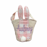 Mudpie-Girl Check Bunny Baskets