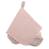 Ali+Oli-Pacifier Blanket Holder-pink with flowers or sage