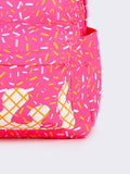 Sassy Kids-Pink Ice Cream Drip Kids Canvas Backpack