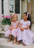 Ollie Jay-Lara Poplin Dress in Peach of my Heart