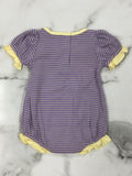 Millie Jay-Girls Purple & Yellow Paisley Short Sleeve Bubble