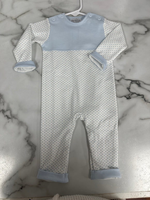 Squiggles long sleeve cuffed romper