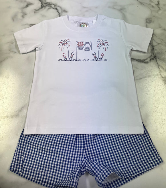 Firework/ Flag Floss Design for Boy-Shorts sold separately