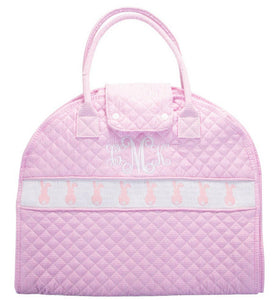 MSC-Smocked Pink Bunny Garment Bag