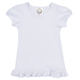 Blanks Boutique-Girls Ruffle Short Sleeve Shirt