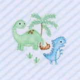 Magnolia Baby- Dino-Land Embroidered Footie