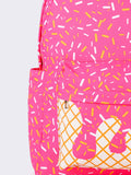 Sassy Kids-Pink Ice Cream Drip Kids Canvas Backpack
