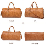 Brown PU leather Big Capacity Duffle Bag