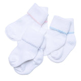 Magnolia Baby-Solid Essentials White Pink Socks