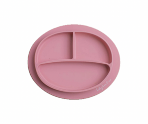 Baby Bar & Co. by Three Hearts Silicone Suction Plate-Dusty Rose
