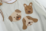 Lil Cactus-Green Dog Applique Bubble Romper
