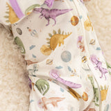 Luna & Argo-Cosmic Dinos Zip Footie - Wisteria