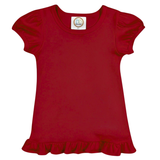 Blanks Boutique-Girls Ruffle Short Sleeve Shirt