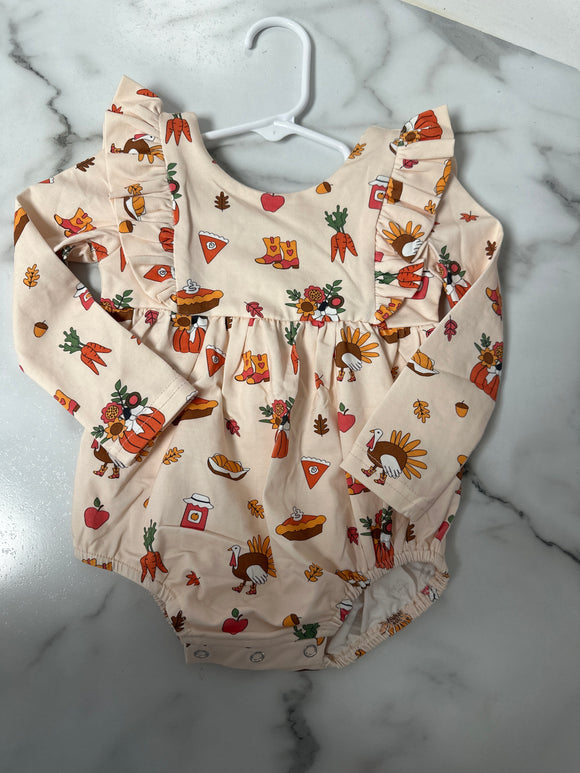 Ollie Jay Leah Romper Thanksgiving