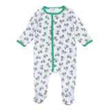 Lil' Green Tractor Print Footie