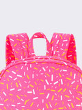 Sassy Kids-Pink Ice Cream Drip Kids Canvas Backpack