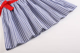 Lil Cactus-Navy Blue and Red Ruffle Dress