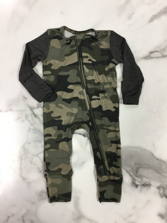 Rockin Royalty-Boys Camo Zipper Footie