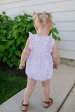 Ollie Jay-Betsy Bubble in Peach Of My Heart | Baby Onesie