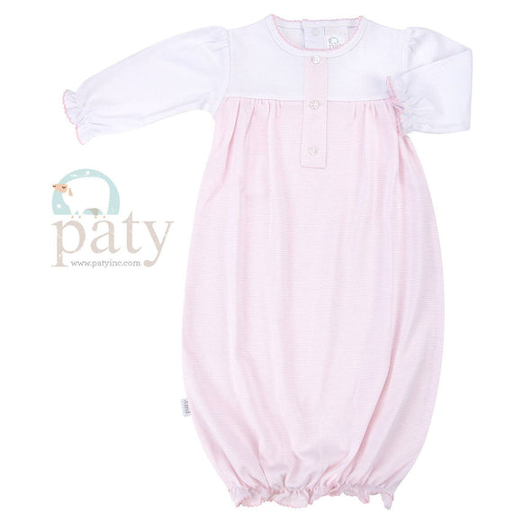 Paty Sweet Stripes Pima Gown Girl