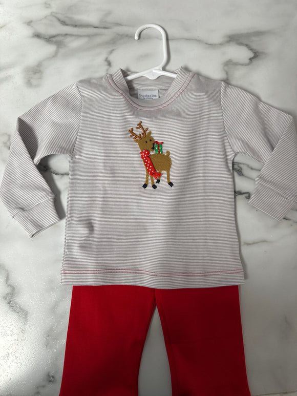 Squiggles Reindeer Top/Pant set
