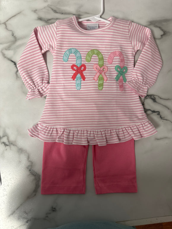 Squiggles Candy Cane 2pc set