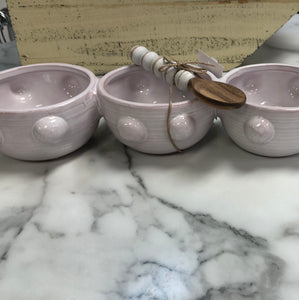 Mudpie-Ceramic Serving Three Bowl Tray