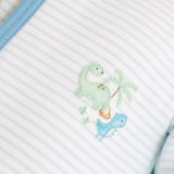 Magnolia Baby- Dino-Land Embroidered Footie