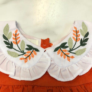The Oaks-Meri-Orange Cord with Embroidery