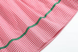 Lil Cactus-Red Gingham Apple Smocked Bishop Dress