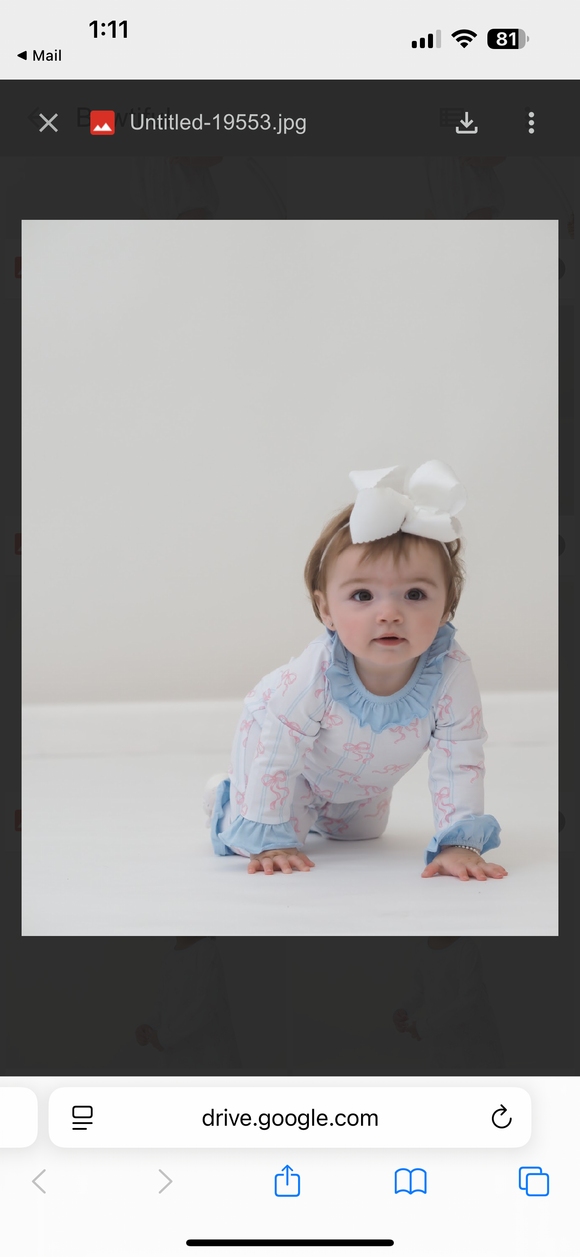 Cypress Row Bowtiful Romper w/ruffles