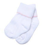Magnolia Baby-Solid Essentials White Pink Socks