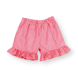 BB-Ruffle Gingham Shorts