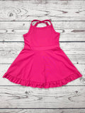 Sassy Kids-Girls Hot Pink Athletic Dress with Ruffle
