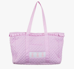 MSC-Smocked Pink Bunny Tote Bag