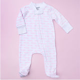 Little Sister Print Zip Footie