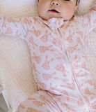 Ollie Jay-Zippy Bamboo Baby PJ in Ditsy Bunny