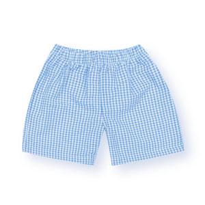 BB-Boy-Gingham Shorts-Blue Seersucker