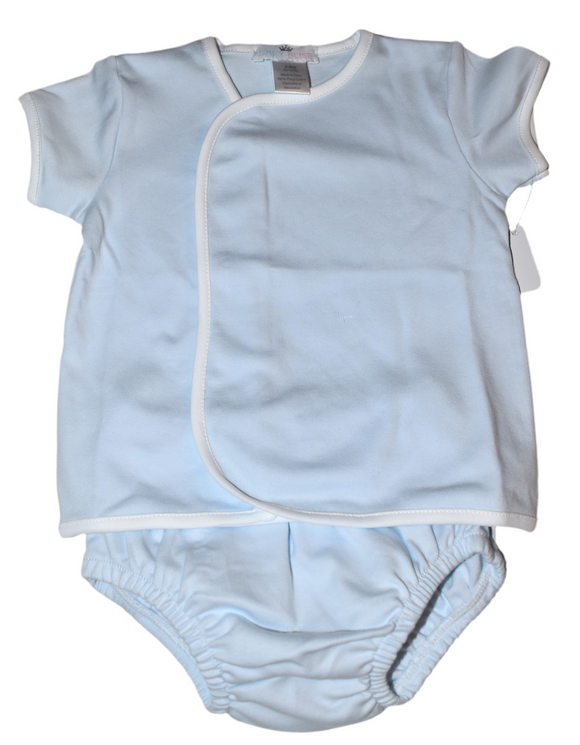 Baby Bliss Baby Boy Blue Pima Diaper Cover Set