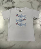 Patriotic Shark/ Flag Floss Design for Boy-Shorts sold separately