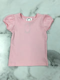 Blanks Boutique-Girls Short Sleeve Shirt Without Ruffle Hemline