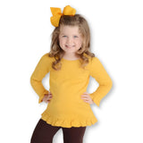 Blanks Boutique-Girls Long Sleeve Ruffle Shirt