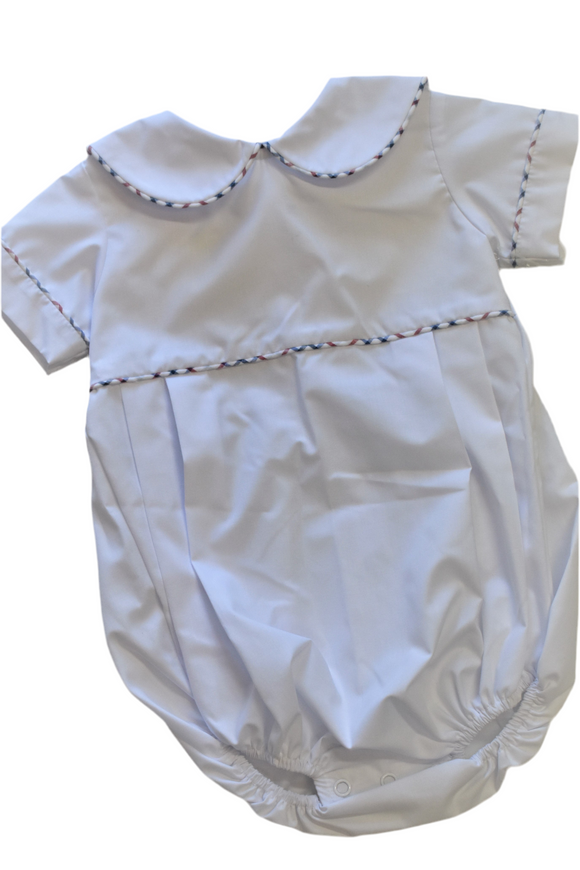 Basic White Bubble with red,white blue trim