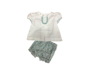 Baby Blessings Blue Cotton Bianca Set