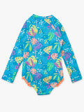 Rufflebutts Neon Tiki Vibes Long Sleeve One Piece