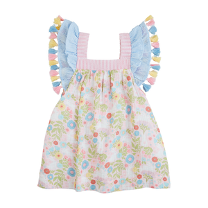 Mudpie-Girls Tassel Gauze Bunny Dress