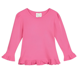 Blanks Boutique-Girls Long Sleeve Ruffle Shirt