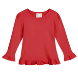 Blanks Boutique-Girls Long Sleeve Ruffle Shirt