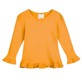 Blanks Boutique-Girls Long Sleeve Ruffle Shirt