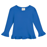Blanks Boutique-Girls Long Sleeve Ruffle Shirt